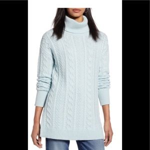 Halogen tunic turtle-neck sweater
